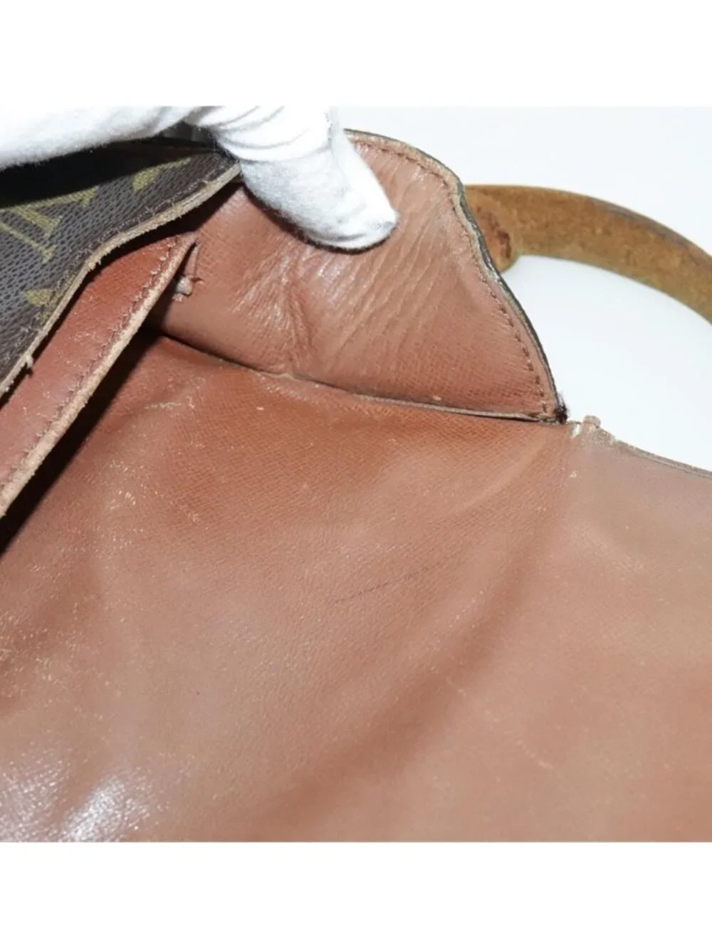 Authentic LOUIS VUITTON Monogram Cartouchiere MM Shoulder Bag M51253 LV